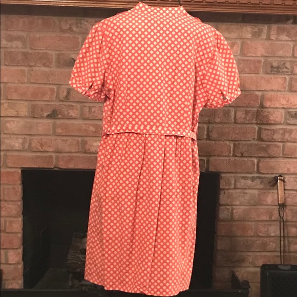 Fossil Print Dress Sz. M With Ruffle Detail - Picture 2 of 4